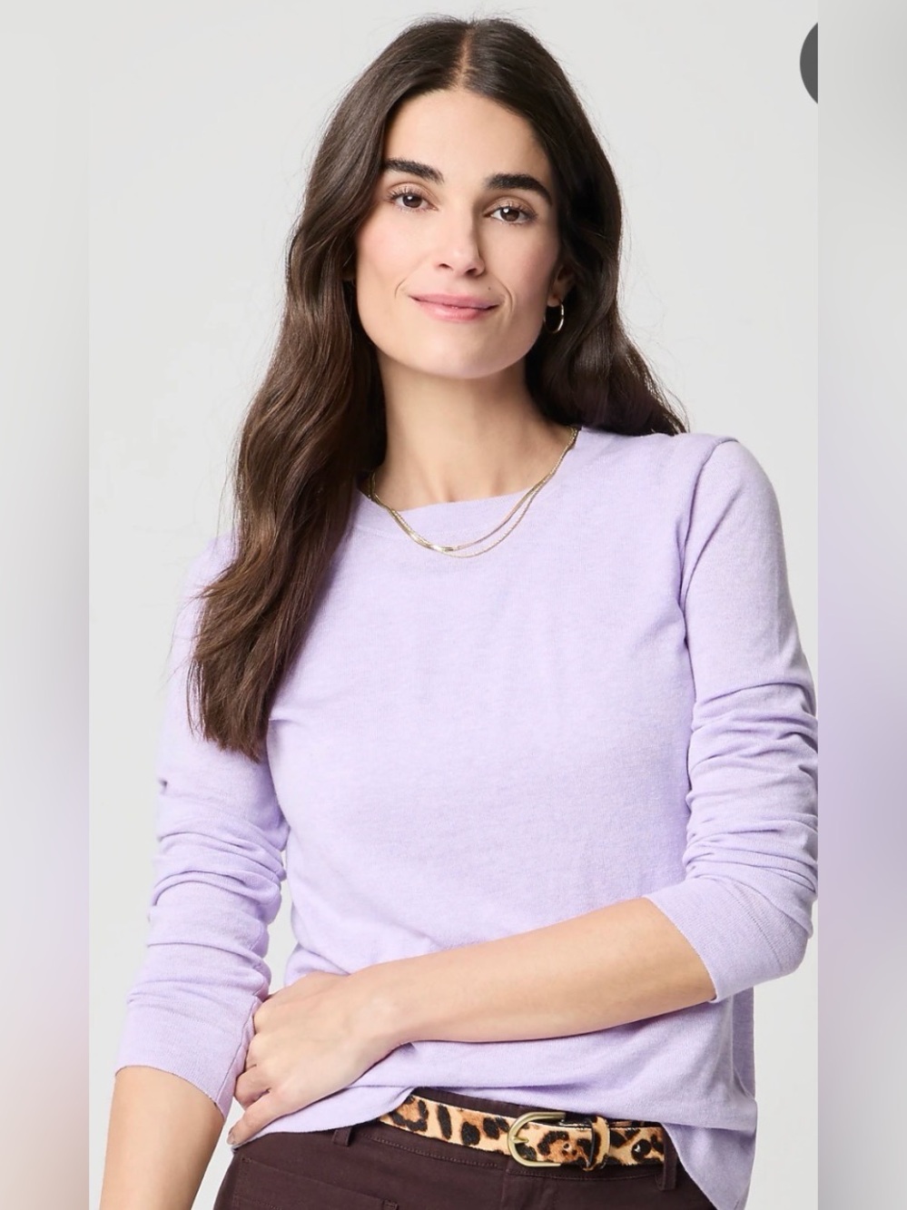 J. Crew Lavender Crewneck Long Sleeve Sweater